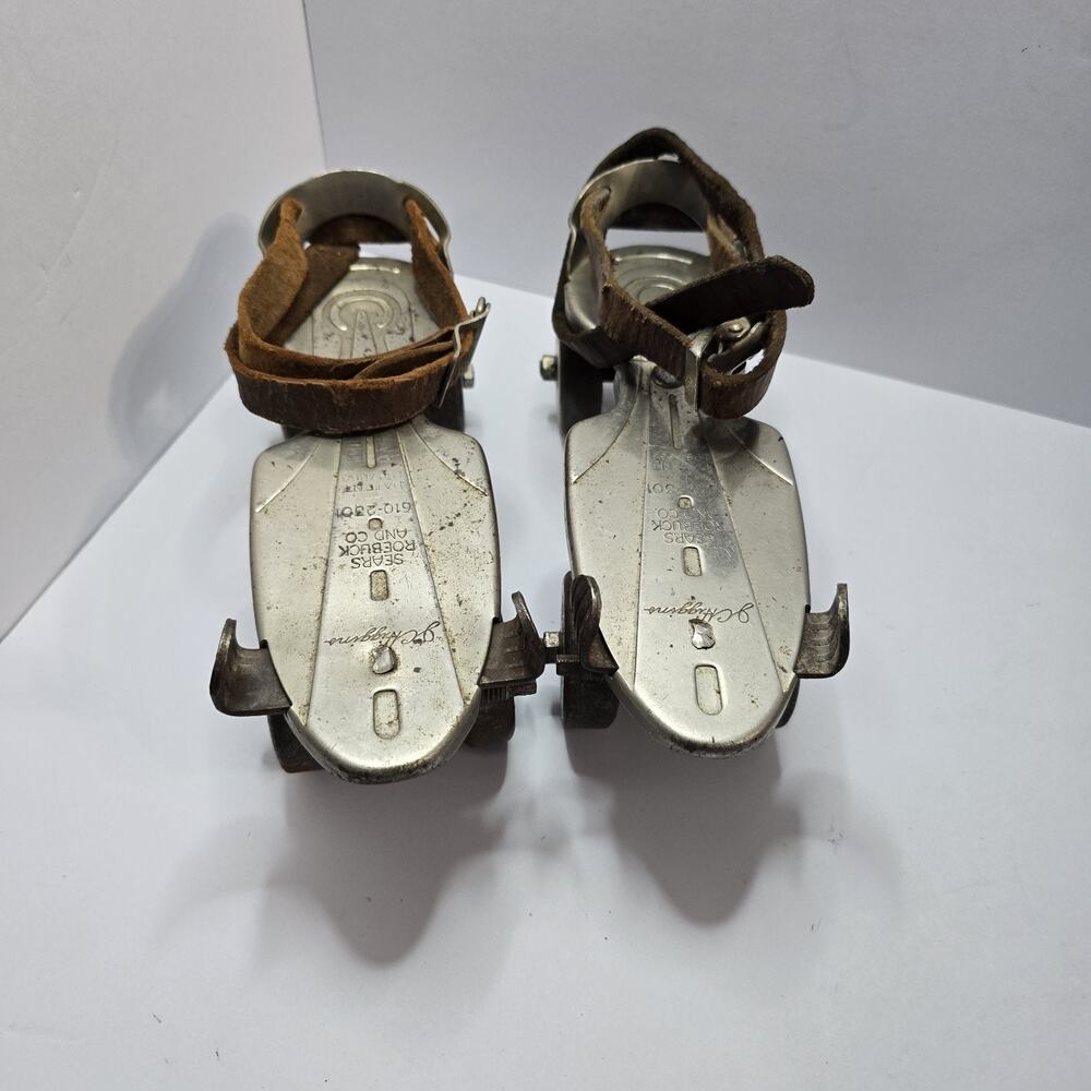 Vintage Sears J.C. Higgins Strap-On Metal Roller Skates 610-2301 No Key